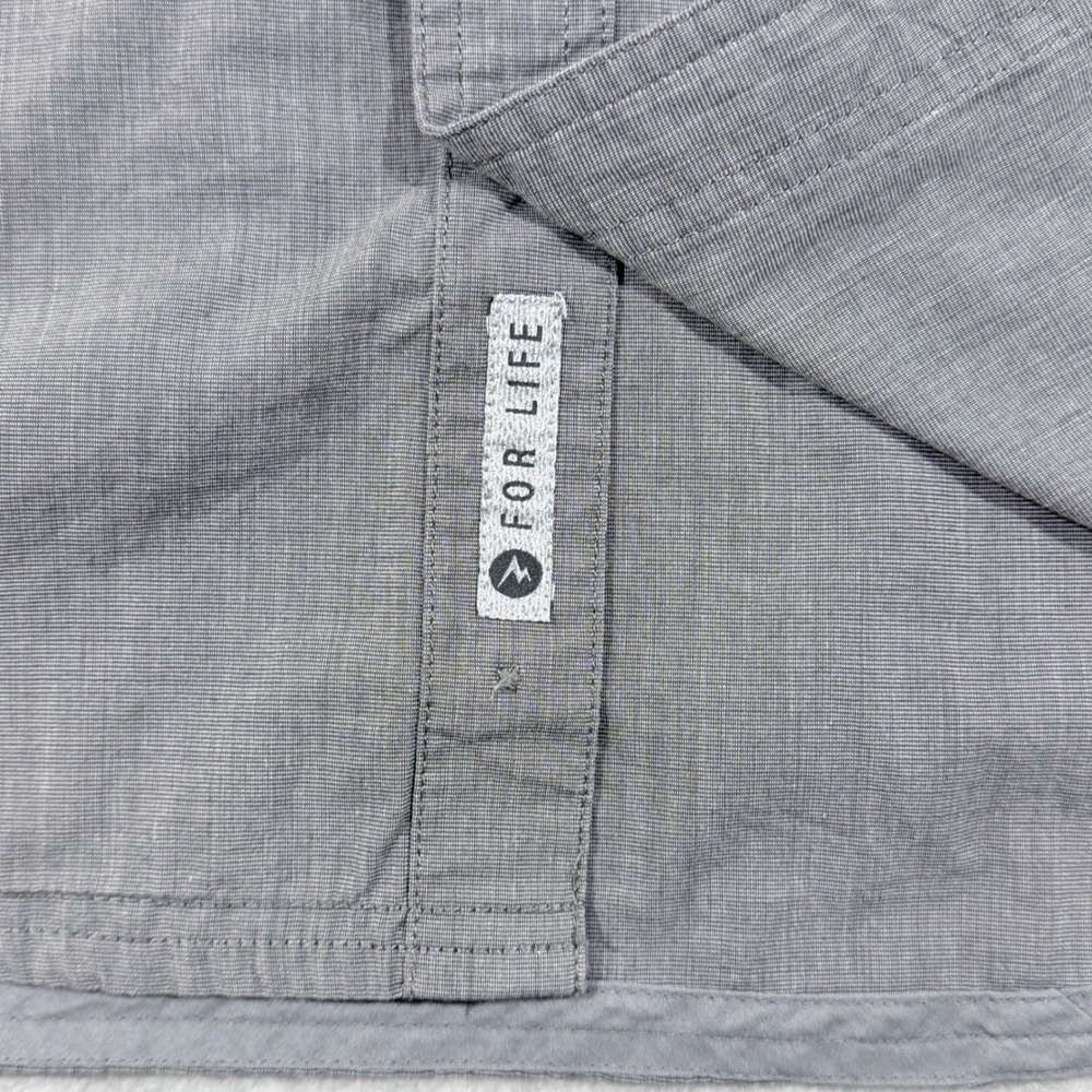 Marmot Mens Gray Short Sleeve Button Down Shirt H43090 Size Large Pocket Hiking - Picture 5 of 11